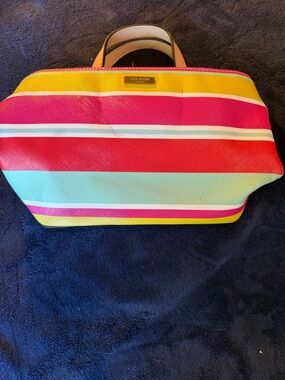 kate spade Multicolor Striped Tote - Yellow, Pink, Aqua, Red
